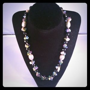 BRAND NEW, NEVER WORN. 19IN MULTI STONE NECKLACE